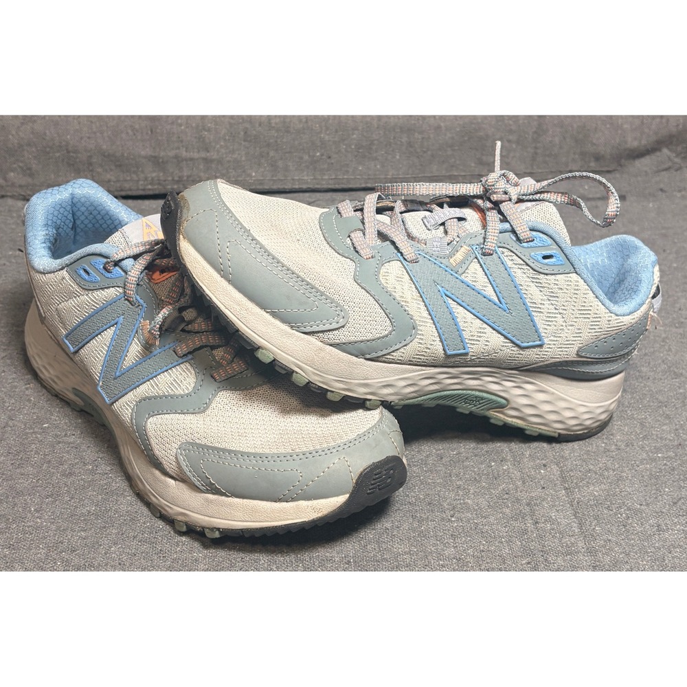 New Balance 410 v7 Trail Running Shoes Womens 9 Grey Blue WT410LG7 Sneakers